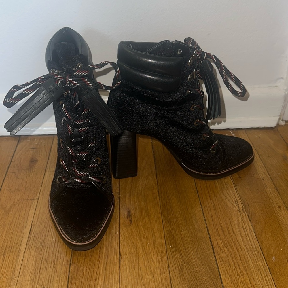 Black velvet Sam Edelman booties